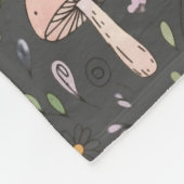 Charcoal Gray Fungi Cozy Neutral Housewarming Gift Fleece Deken (Hoek)