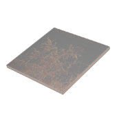 Charcoal Gray Golden Tree Brunches Sky Tegeltje (Zijkant)