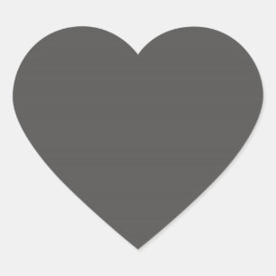 Charcoal Gray Heart Sticker