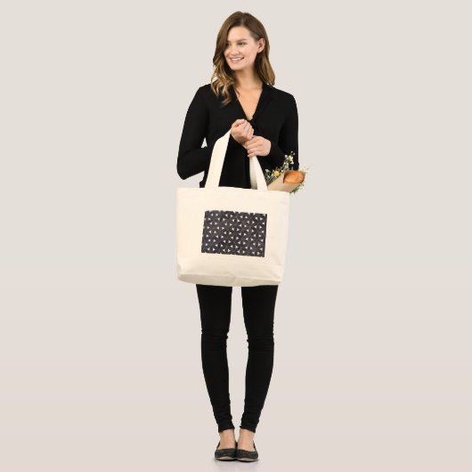 Charcoal Gray Mosaic | levenspatroon Grote Tote Bag (Voorkant (model))