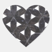 Charcoal Gray Mosaic | levenspatroon Hart Sticker (Voorkant)