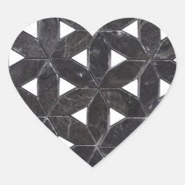 Charcoal Gray Mosaic | levenspatroon Hart Sticker