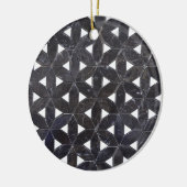 Charcoal Gray Mosaic | levenspatroon Keramisch Ornament (Links)