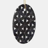 Charcoal Gray Mosaic | levenspatroon Keramisch Ornament (Rechts)