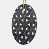 Charcoal Gray Mosaic | levenspatroon Keramisch Ornament (Links)