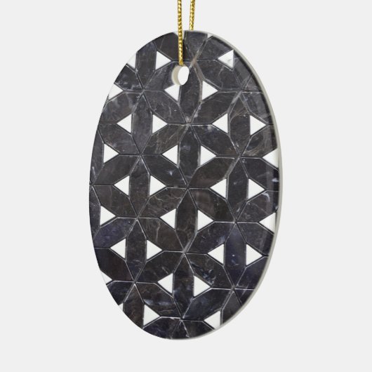 Charcoal Gray Mosaic | levenspatroon Keramisch Ornament (Links)