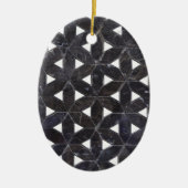 Charcoal Gray Mosaic | levenspatroon Keramisch Ornament (Voorkant)