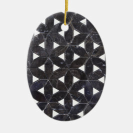 Charcoal Gray Mosaic | levenspatroon Keramisch Ornament