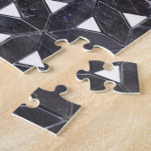 Charcoal Gray Mosaic | levenspatroon Legpuzzel (Zijkant)