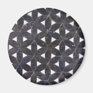 Charcoal Gray Mosaic   levenspatroon Magneet