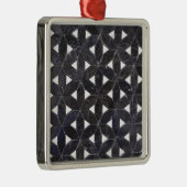 Charcoal Gray Mosaic | levenspatroon Metalen Ornament (Rechts)