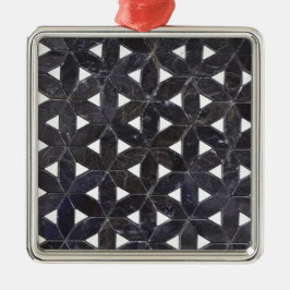 Charcoal Gray Mosaic | levenspatroon Metalen Ornament