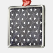 Charcoal Gray Mosaic | levenspatroon Metalen Ornament (Links)