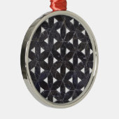 Charcoal Gray Mosaic | levenspatroon Metalen Ornament (Rechts)
