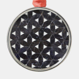 Charcoal Gray Mosaic | levenspatroon Metalen Ornament
