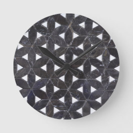 Charcoal Gray Mosaic | levenspatroon Ronde Klok
