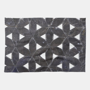 Charcoal Gray Mosaic   levenspatroon Theedoek