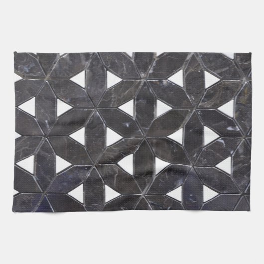 Charcoal Gray Mosaic | levenspatroon Theedoek (Horizontaal)