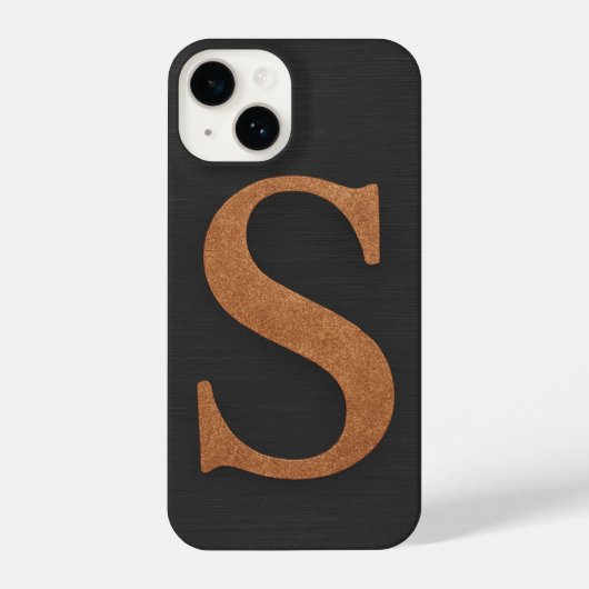 “Charcoal Gray Phone Cover with Center Trendy iPhone Hoesje (Achterkant)