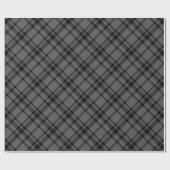 Charcoal Gray Scottish Tartan Pset Holiday Cadeaupapier (Vlak)