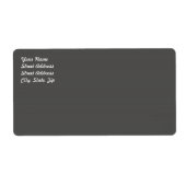 Charcoal Gray Shipping Label (Voorkant)