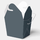 Charcoal Gray Take Out Favor Box Bedankdoosjes (Geopend)