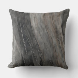 Charcoal Gray Taupe Zwart Abstract Kussen