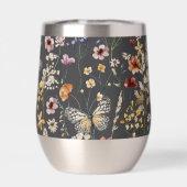 Charcoal Gray Watercolor Wildflowers (Achterkant)