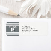 Charcoal Gray White Team Jersey Etiket (Insitu)