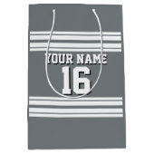 Charcoal Gray White Team Jersey Medium Cadeauzakje (Voorkant)