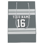 Charcoal Gray White Team Jersey Medium Cadeauzakje (Achterkant)