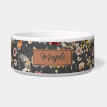 Charcoal Gray Wildflower Personalized Pet