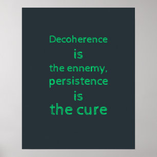 Charcoal Green Cabin Kwantumingenieur Thema Poster