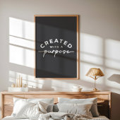 Charcoal Grey Elegant Christelijk Quote Poster