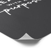 Charcoal Grey Elegant Christelijk Quote Poster (Hoek)