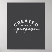 Charcoal Grey Elegant Christelijk Quote Poster (Voorkant)