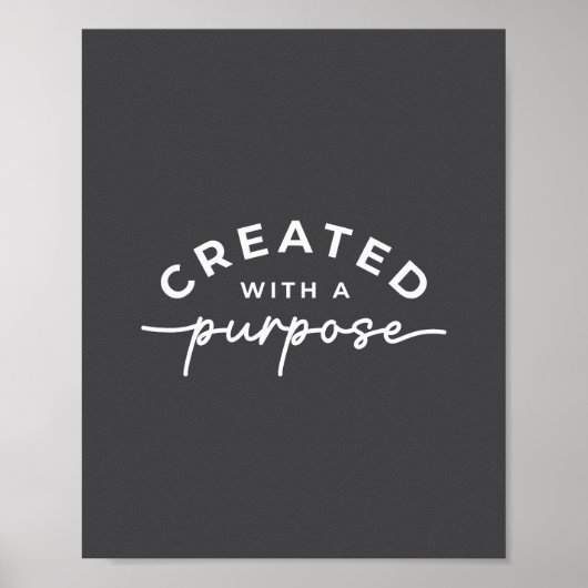 Charcoal Grey Elegant Christelijk Quote Poster (Voorkant)