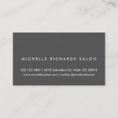 Charcoal Grey Elegante Minimalistische Loyaliteit  Klantenkaartje (Achterkant)