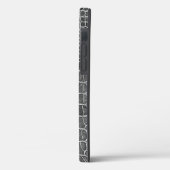 Charcoal Grey Faux Crocodile Leather Case-Mate iPhone Case (Achterkant / Links)