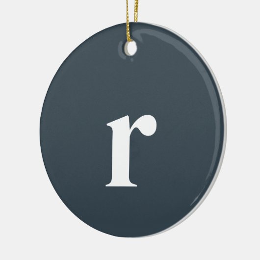 Charcoal Grey Initiaal Letter | Trendy minimalist Keramisch Ornament (Links)