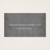 Charcoal Grey of Silver Save the Date Visitekaartje (Achterkant)