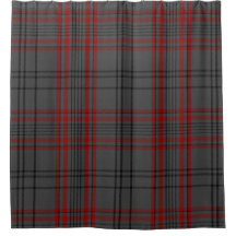 Charcoal Grey Red Black Tartan check