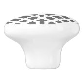 Charcoal Grey Trellis Keramische Knop (Zijkant)