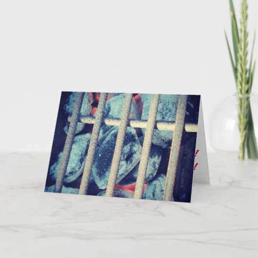 "Charcoal Grill" Verjaardag Kaart (Voorkant)