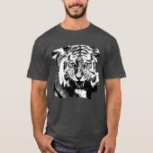 Charcoal Heather Trendy Tiger Modern Elegant T-shirt (Voorkant)