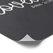 Charcoal Love Faith Quote minimalistisch Poster (Hoek)