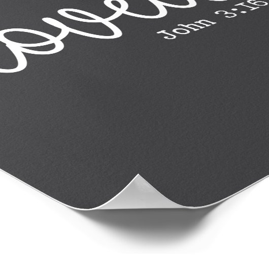 Charcoal Love Faith Quote minimalistisch Poster (Hoek)