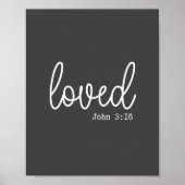 Charcoal Love Faith Quote minimalistisch Poster (Voorkant)