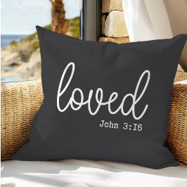 Charcoal Love Quote Sierkussen