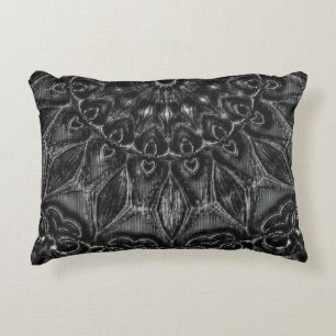 Charcoal Mandala Accent Pillow Kussen